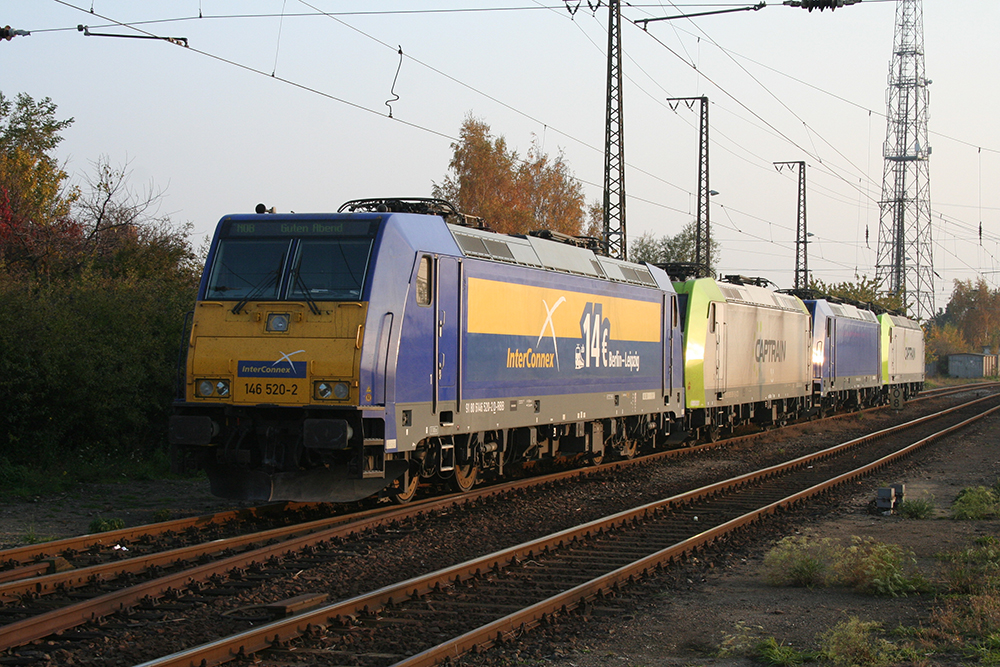 146 520 von Captrain Deutschland GmbH abgestellt in Grokorbetha 06.11.2011)