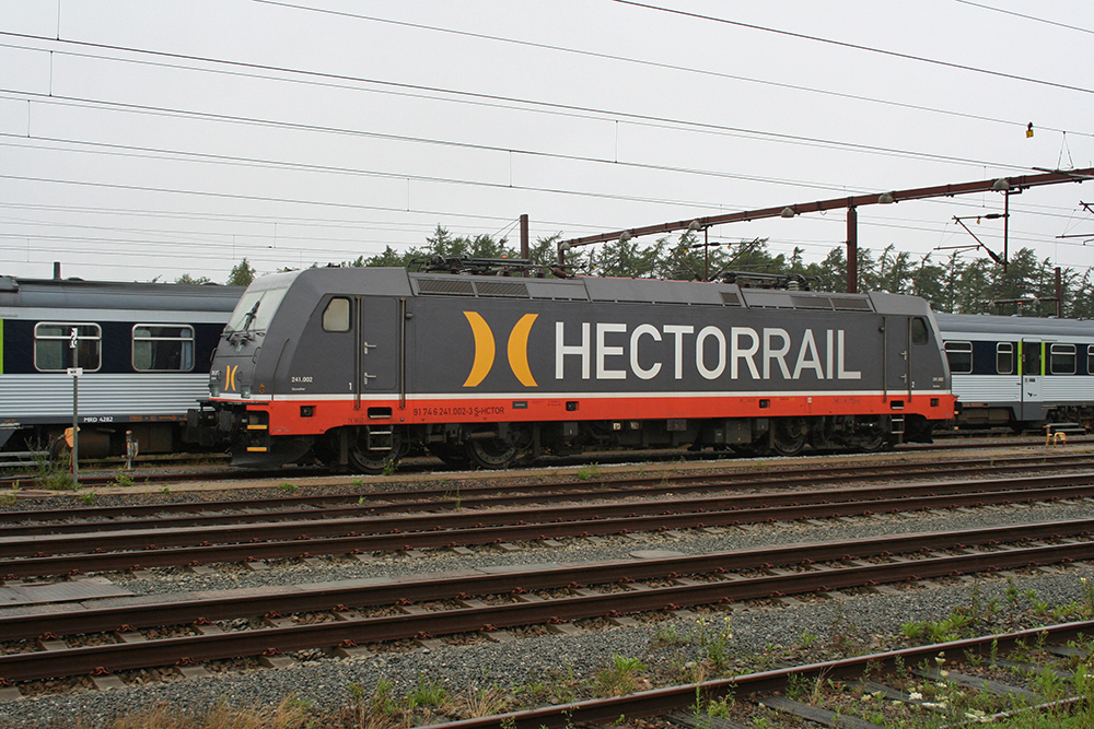 Hectorrail 241.002 abgestellt in Padborg (23.07.2011)