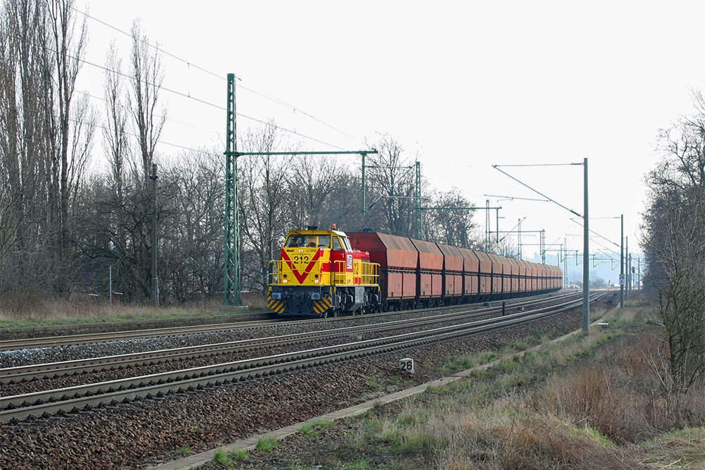 MEG 212 mit vollem Kohlependel Whlitz – Buna (Schkortleben, 23.03.2012)