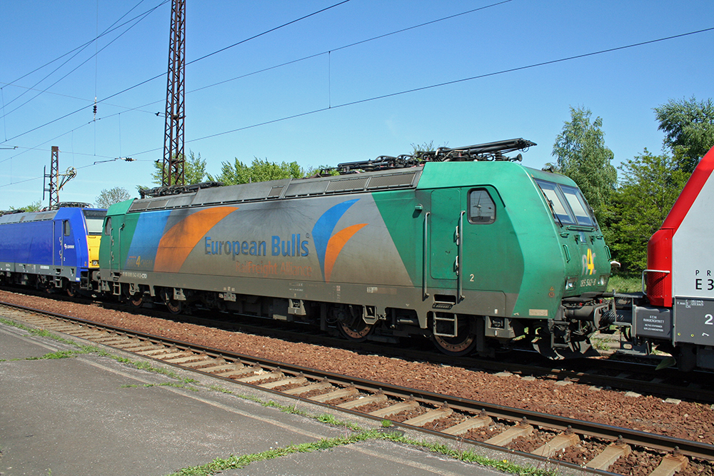 Rail4Chem 185 542 abgestellt in Grokorbetha (01.05.2011)