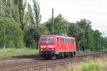 111 163 Lz Richtung Grokorbetha, vermutlich weiter nach Dessau (Schkortleben, 11.07.2012)