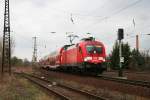 182 018 mit einer S1 nach Bad Schandau (Coswig bei Dresden, 31.03.2012)