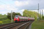 BR 442/208819/442-223-und-442-219-s-bahn 442 223 und 442 219 (S-Bahn Nrnberg) auf berfhrungsfahrt in Richtung Weienfels (Schkortleben, 16.05.2012)