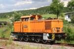 106 992 vom VSE Eisenbahnmuseum Schwarzenberg e.V. beim rangieren in Thalheim (16.06.2012)