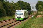 VT 312 der Elster-Saale-Bahn Lz in Richtung Leipzig (Draschwitz, 27.07.2012)