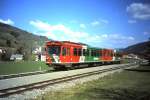 steiermarkische-landesbahnen/198665/stlb-vt-33-der-murtalbahn-als StLB VT 33 der Murtalbahn als R 8709 (Unzmarkt – Tamsweg) (Murnau, 07.04.2007)