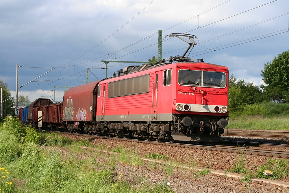 155 249 mit Gz in Richtung Weienfels (Schkortleben, 16.05.2012)