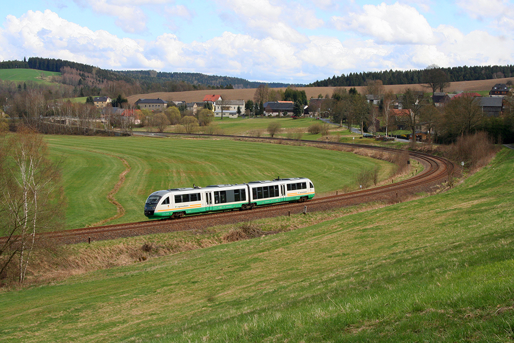 Vogtlandbahn VT 09 VGB 20970 (Cheb – Zwickau) (Rebersreuth, 21.04.2012