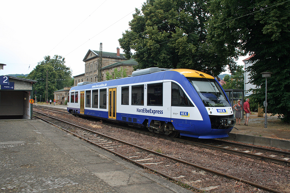 VT 871 des HarzElbeExpress abgestellt in Blankeburg (11.07.2010)