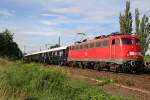 110 489 mit dem „Orient-Express“ von Dresden nach Calais (Schkortleben, 11.07.2012)