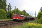 155 108 mit Gz in Richtung Grokorbetha (Schkortleben, 16.05.2012)