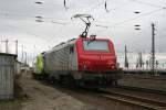 Alstom PRIMA/185085/e37-018-von-cb-rail-abgestellt-grosskorbetha E37 018 von CB-Rail abgestellt (Grokorbetha, 18.02.2012)